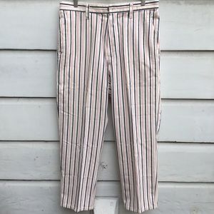 Men’s Issey Miyake excellent cotton pants 3 red white blue stripes 32” x 29”